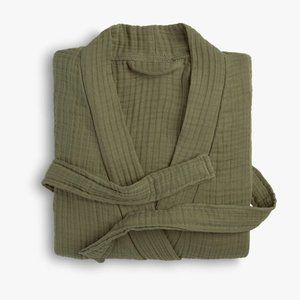 Parachute Home Unisex Cloud Cotton Robe in Surplus Green